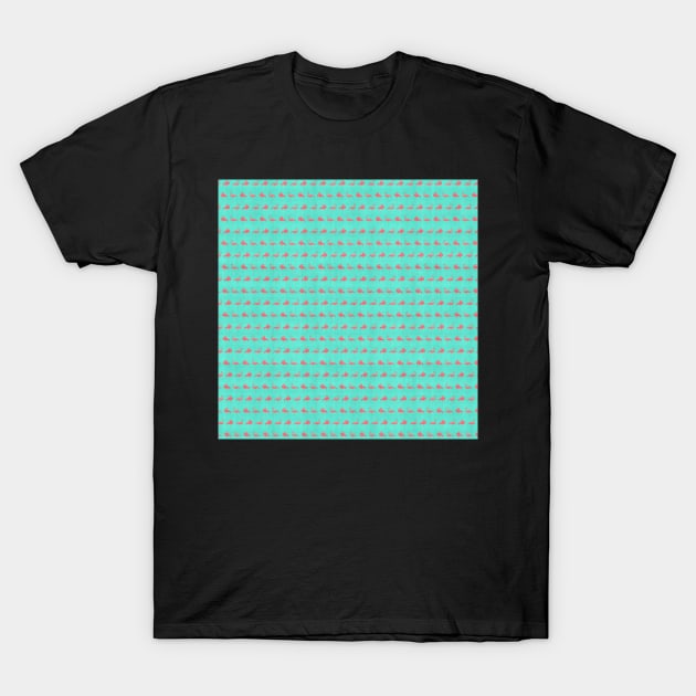 Mint flamingos T-Shirt by melomania